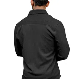 IKON FASHION Men Original Slim Fit Solid Spread Collar Casual Shirt image 3