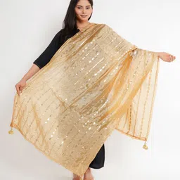 Karthav Fashion Striped Dupatta with Gotta Patti-picture-24