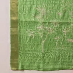 Silk Land Wome Printed Ethnic Motifs Zari Banarasi Saree image 5