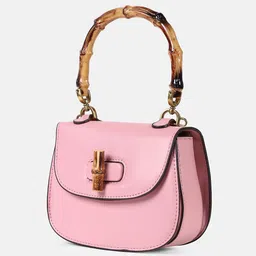 HAUTE SAUCE by Campus Sutra Leather Structured Shoulder Bag with Applique image 5