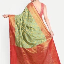 jayant creation Green Art Silk Barasi Sarees image 5