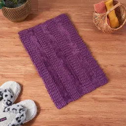 Living scapes by Pantaloons Purple Pure Cotton Bath Rugs-image-27