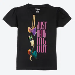 Wear Your Mind Girls Printed Puff Sleeves Pure Cotton T-shirt-picture-39
