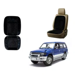 Auto Pearl Polyester, Cotton Front Vehicle Seating Pad Black for Mitsubishi Pajero-picture-11