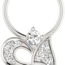 avsar Anvita 14kt Cubic Zirconia White Gold Nose Wire-picture-17