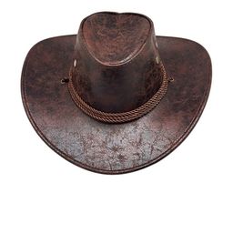 The Tie Hub Men Brown Solid Fedora Hat-picture-9