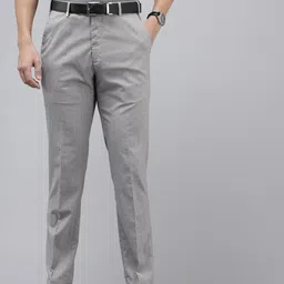 Park Avenue Men Checked Neo Fit Formal Trousers-picture-23