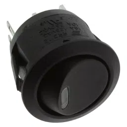 E-SWITCH ROCKER SWITCH, SPST, 16A, 125VAC, PANEL, RR3112LBLKBLKREDEF3.-picture-28