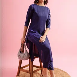 KALINI Women Striped Kurta with Trousers-picture-17