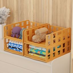 RUBOXA Brown Set of 4 Regular Multi-Utility Organisers-picture-48