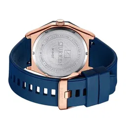 Curren Men Brass Dial & Straps Analogue Watch CR-8437-Blue RG image 4