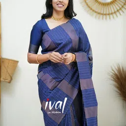 KSALIYA Blue Silk Blend Sarees image 4
