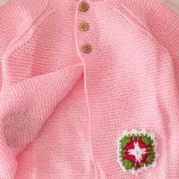 Woonie Kids Quirky Self Design Applique Long Sleeve Cardigan Sweater image 2