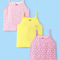 Pine Kids Cotton Elastane Knit Singlet Sleeves Sea Shells Printed Slips Pack of 3 (Color May Vary)-image-59