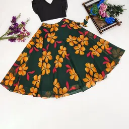 JOVK DESIGN Girls Tie and Dye Ready to Wear Lehenga &-picture-36