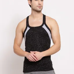 MACHO Pack Of 2 Combed Cotton Assorted Gym Vests-picture-13