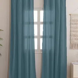 HOMEMONDE Blue Set of 2 Sheer Window Curtain-image-47