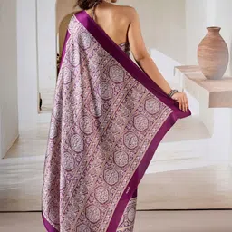 JAINICA Ethnic Motifs Satin Saree image 4