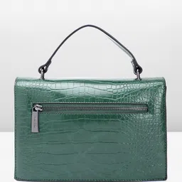 Allen Solly Green Textured Satchel image 4