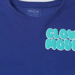 max Girls Typography Printed Pure Cotton T-shirt image 4
