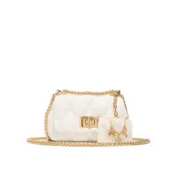 Aldo MIA Womens White Cross Body Sling Bag With Detachable Strap & Pouch-image-43