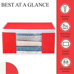 AMAK INC Red Fabric Multi-Utility Wardrobe Organisers image 2