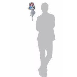 Fos Lighting Wall Light 40 W Mild Steel, Fabric White, RoshCryst-MS-WHI0-EmbrdyWhite6-WL1 image 4