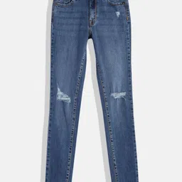 Pepe Jeans Girls Debbie Pixlette High Fit Mildly Distressed Stretchable Jeans-picture-16