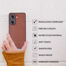 SPRIG Unisex Solid IQOO Neo 9 Pro Impact Resistant Leather Back Case image 5