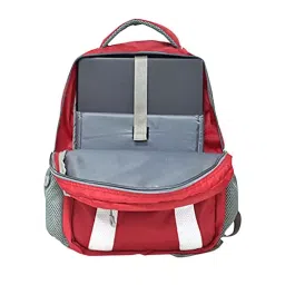 SWISS MILITARY Red 600 D Polyester With PVC Laptop Backpack Bag With 26 L Capacity, LBP86 image 3