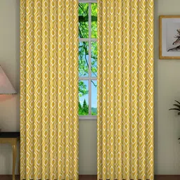 Pink Parrot White 2 Pieces Ethnic Motifs Door Curtain-picture-21