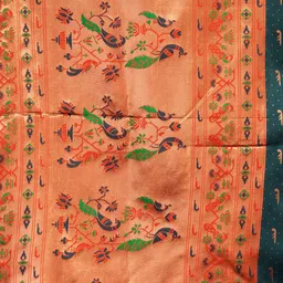 SANISA Ethnic Motifs Zari Silk Blend Handloom Saree image 5