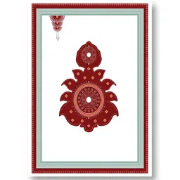 nestroots White & Maroon 1 Piece Canvas Religious Wall Paintings image 5