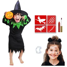 Sarvda Halloween Theme Unisex Witch & Wizard Costume Set - Black-picture-15