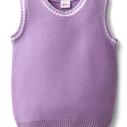 Babyhug Knit Sleeveless Solid Color Pullover Sweater Vest - Lavender-picture-22