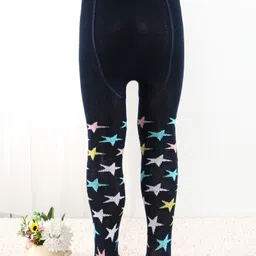 cute walk by babyhug Cutewalk by Babyhug Anti Bacterial Footed Tights Star Design - Navy image 3