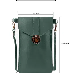 MOMISY Mobile Bag Cellphone Sling Bag Card Holder Wallet Handbag Crossbody multi-function Shoulder Bag for Girls & Women (Green) image 3