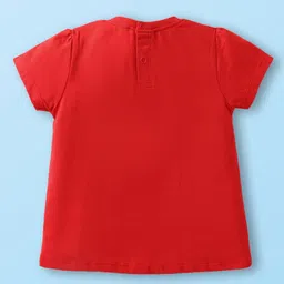 Babyhug Disney Single Jersey Knit Half Sleeves T-Shirts with Disney Character Graphics Pack of 3 - Red Yellow & White image 3