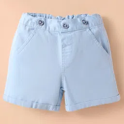 ToffyHouse Poplin Woven Half Sleeves Checks Shirt & Shorts With Bow & Suspender - Blue image 4