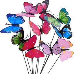 Asian royal Set Of 10 Pink & Blue Butterfly Wall Stickers-picture-23