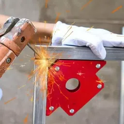 TileMaster Multi-Angle Magnetic Welding Clamp Set 45°, 90°, 105°, 120°, 135° 50 mm Throat Depth 10 cm Clamping Mild Steel Red, TM-16 (Set of 6) image 5