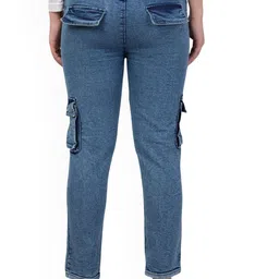 NEUNK Women Comfort Jogger Mid-Rise Light Fade Stretchable Jeans image 4