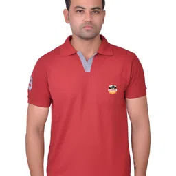 LA MILANO Men Polo Collar Applique Slim Fit T-shirt-picture-14
