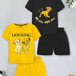 Disney By Miss and Chief Boys Pack Of 2 Lion King Printed Short Sleeves T-shirt & Shorts-picture-19