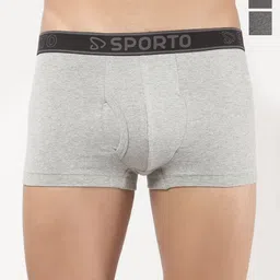 Sporto by Macho Men Pack Of 3 Combed Cotton Short Trunks-picture-21