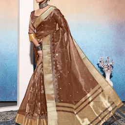 NEGRONI Embellished Zari Tissue Saree image 2