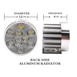 Cartronics 9 LED Small Round Auxiliary Bike Fog Lamp Light Assembly White for Honda CD deluxe image 5