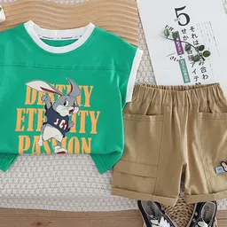 StyleCast x Revolte Boys Printed Pure Cotton T-shirt with Shorts-image-46