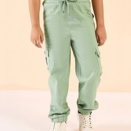 stylobug Stylo Bug Cotton Solid Cargo Pants - Green-picture-47