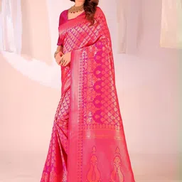 Moda Rapido Ethnic Motifs Zari Silk Blend Banarasi Saree image 2